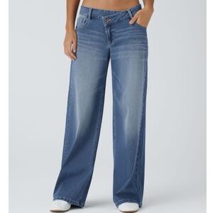 HALARA Women's Denim Wide Leg Flare Jeans